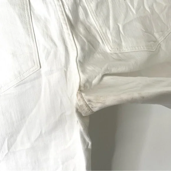 Madewell Stovepipe Jeans NWT Pure White High Rise Slim Fit Stretch Denim - Picture 14 of 14